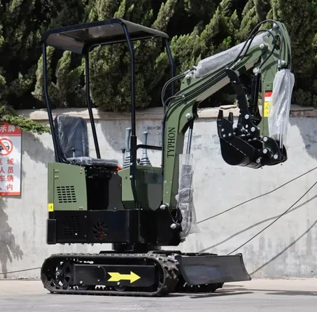 TYPHON TERROR X STORM Mini Excavator 1 Ton Trench Digger with Canopy, Hydraulic Thumb Clip, Bucket USA