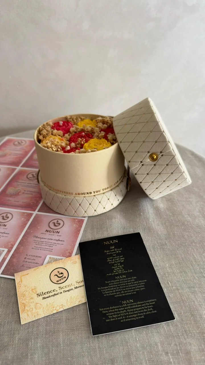 Coffret Box Ronde NUUN — Bouquet de Cire