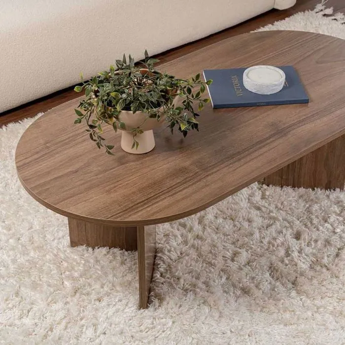 Table basse ovale