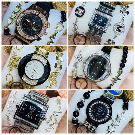 Montre Luxe Pour Femmes +2 Bracelets أفخم ساعة للسيدة الأنيقة