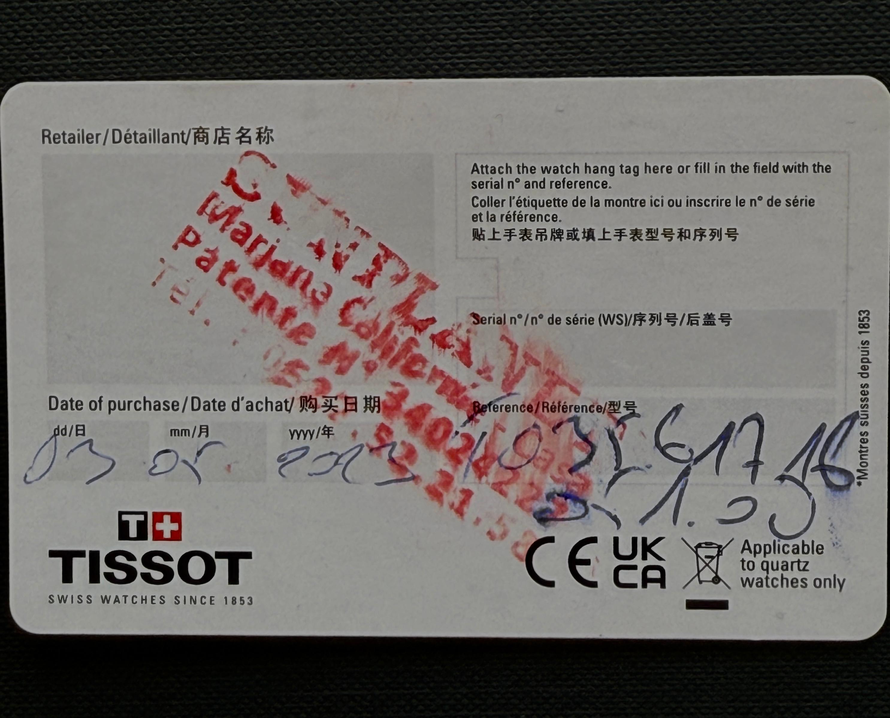 TISSOT COUTURIER CHRONOGRAPHE – T035.617.16.051.00