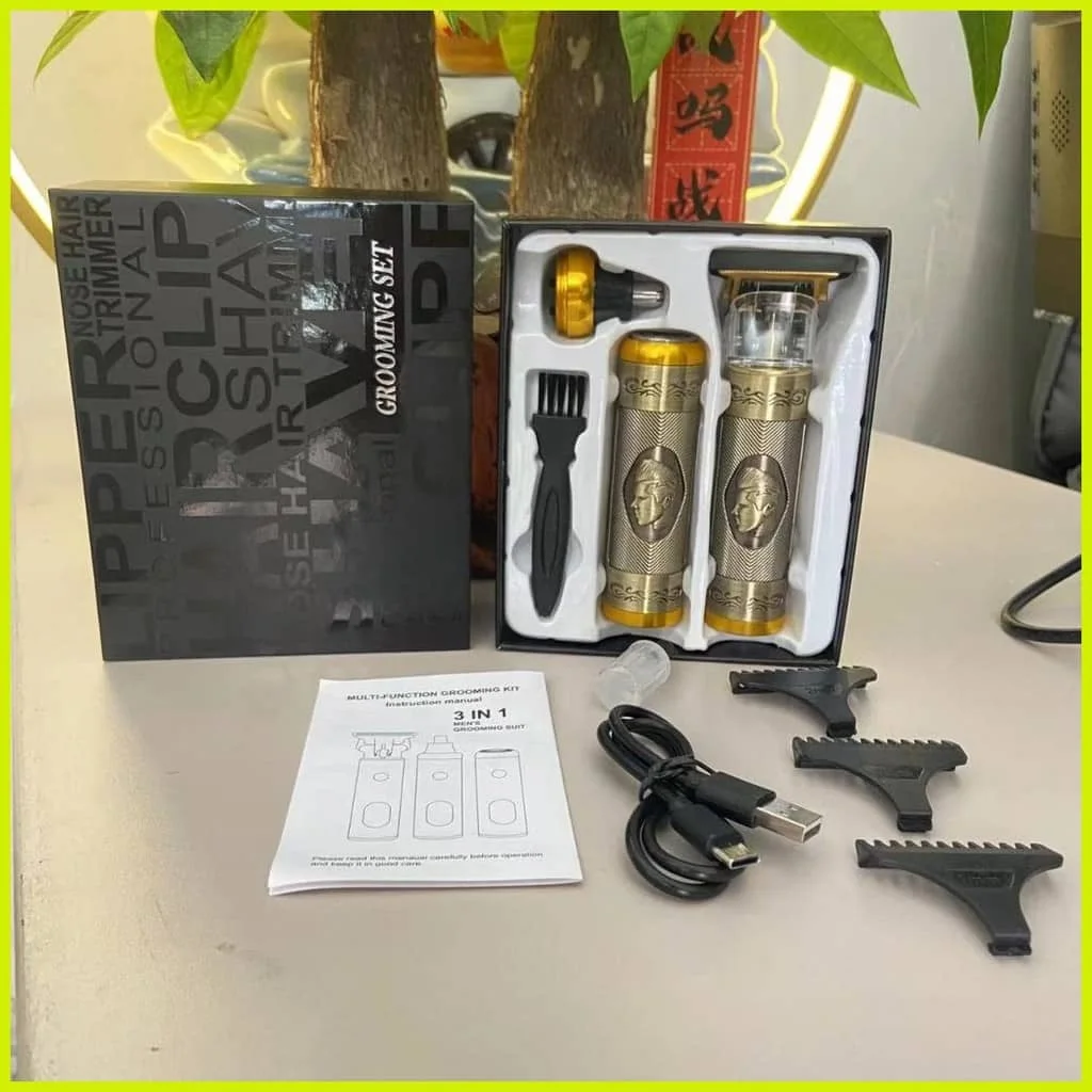 Pro Barber Hair & Beard Clipper – ماكينة حلاقة احترافية للشعر واللحية 3 في 1