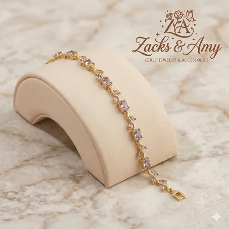 bracelet tulipe rose