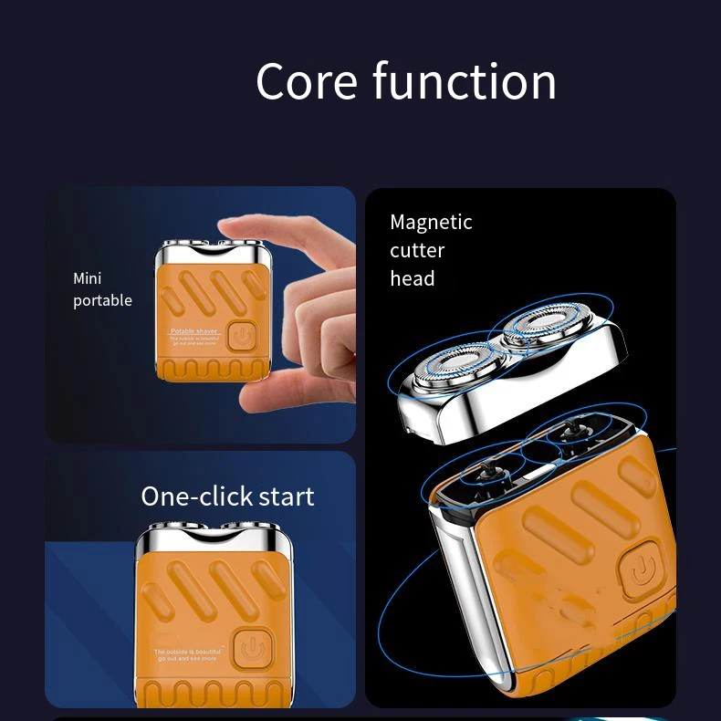 Dual‑Ring Electric Rotary Shaver
