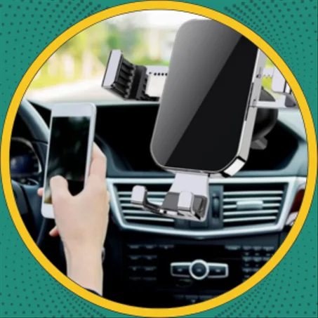 حامل سيارة من الألومنيوم الفضي