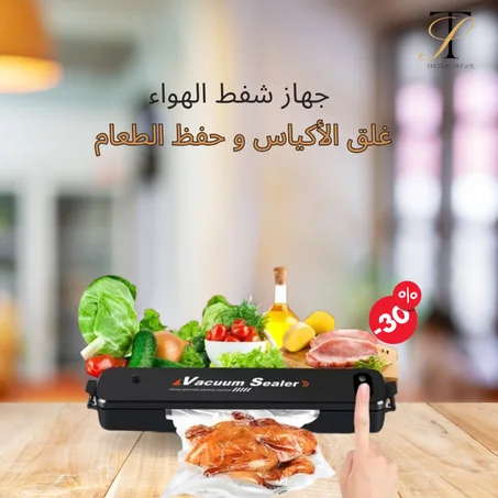 آلة شفط الهواء و غلق الاكياس لحفض الطعام