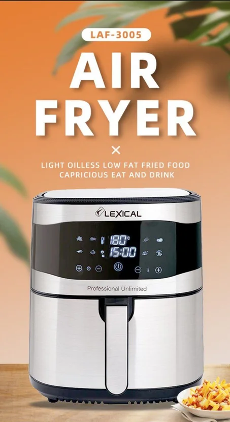 Air Fryer Inox Pro 8L – Écran Digital