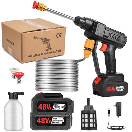 منظف الضغط العالي الاحترافي لغسل السيارات والمنازل 3 بطاريات