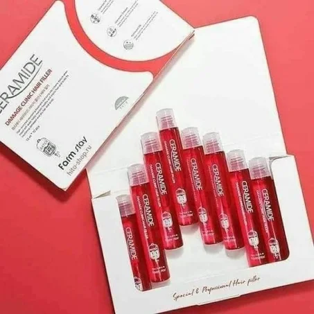 فيلر من فارم ستاى لعلاج تلف الشعر  _Farm Stay Derma cube Panthenol Healing Hair Filler