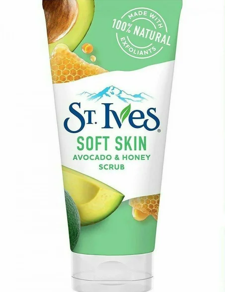 كريم مقشر للجسم والوجه _ St Ives Soft Skin - Avocado & Honey Scrub