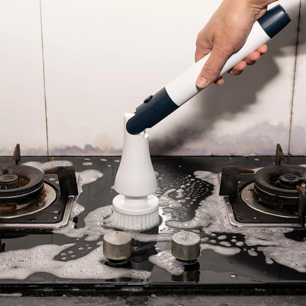 جهاز التنظيف مع مجموعة فرش تنظيف كهربائية