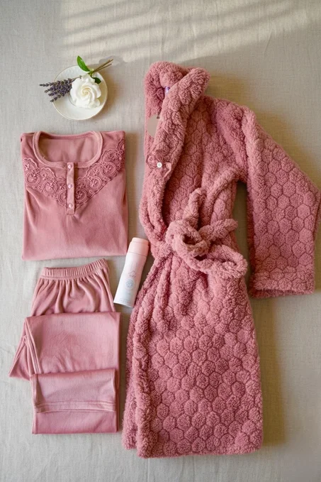 DOUCE & CHIC PYJAMA - 3 pcs- Ref ROSE BABY