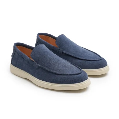Mocassin YAN Daim Bleu Marine