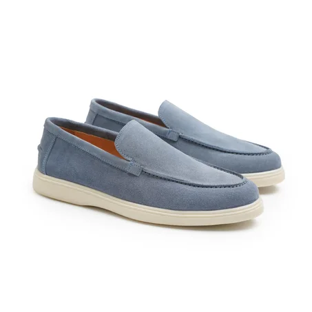 Mocassin  YAN Daim Bleu Ciel