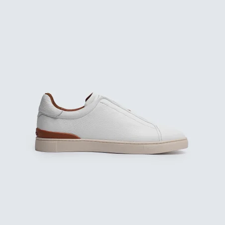 Sneaker en cuir Blanc pour homme