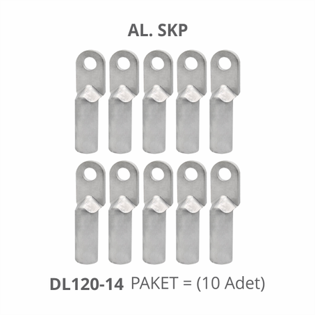 ALÜMINYUM (SKP DL120-14) SIKMALI KABLO PABUCU (PAKET: 10 ADET)