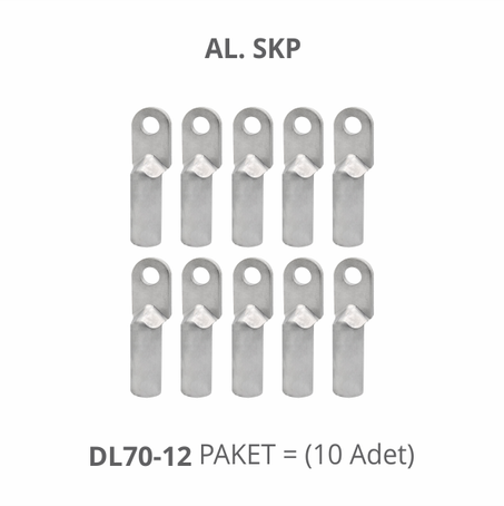 ALÜMINYUM (SKP DL70-12) SIKMALI KABLO PABUCU (PAKET: 10 ADET)