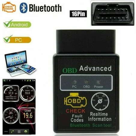 OBD2  هو جهاز صغير وسهل الاستخدام يمكن توصيله بسرعة بمنفذ OBD2 يمكنك الوصول إلى معلومات تشخيص السيارة وأكواد الأعطال باستخدام جهاز ذكي مثل الهاتف أو الكمبيوتر اللوحي.