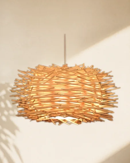 Suspension en Bambou nid de Oiseau