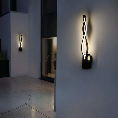Applique Murale LED Spirale Noir