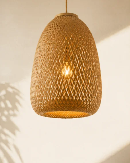 Suspension Rotin Bali - Bambou