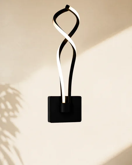 Applique Murale LED Spirale Noir