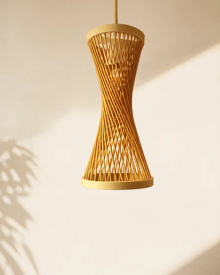 Plafonnier en Bambou Rétro Minimaliste