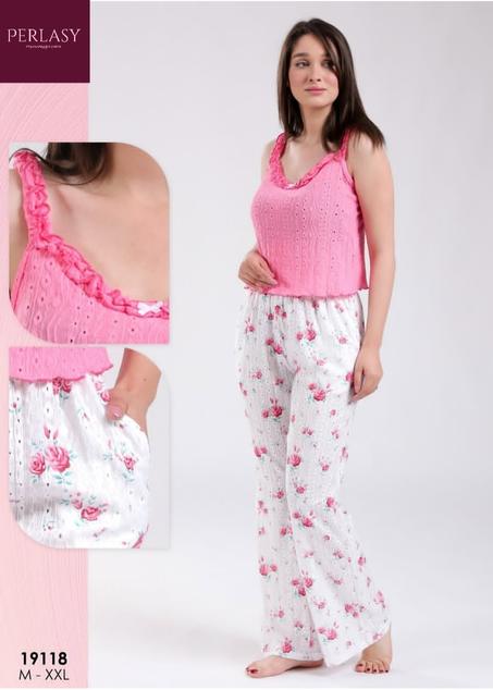 Pyjama fleurie sans manches