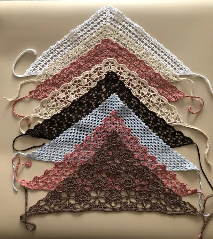 Elegant Lace Crochet Bandana 🌸