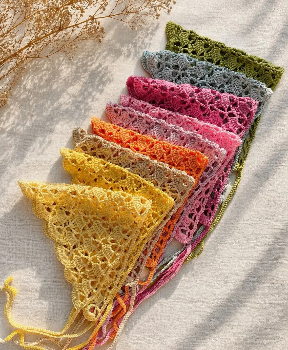 Elegant Lace Crochet Bandana 🌸