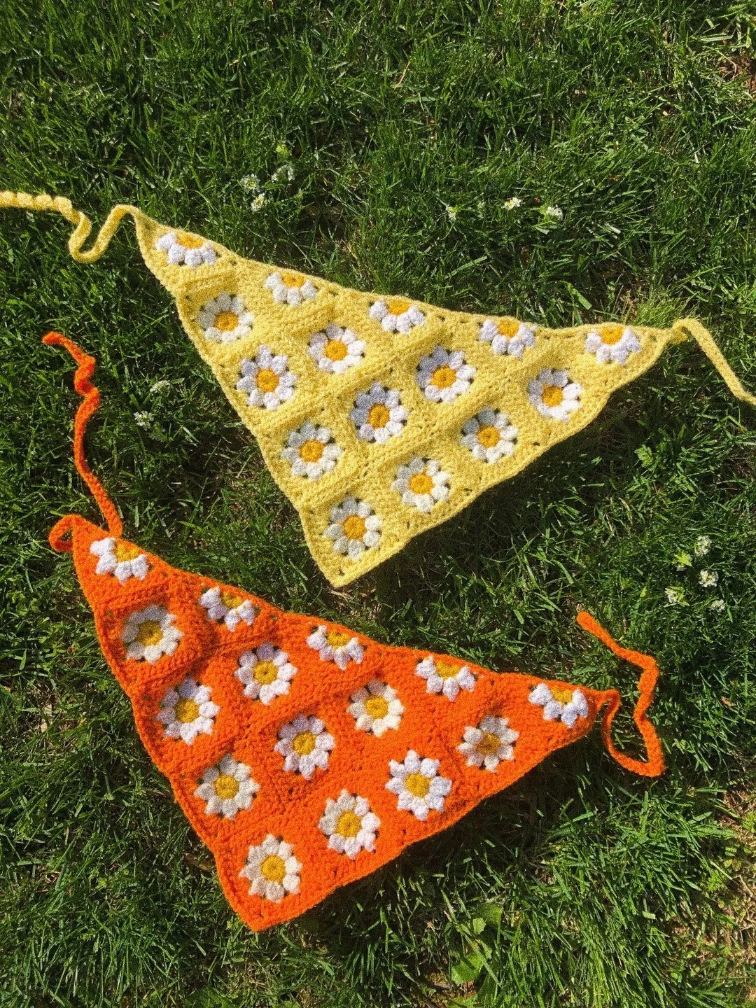 🌸 Bandana Crochet Handmade Floral 🌸