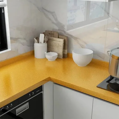 غلاف ذهبي لاصق لسطح المطبخ