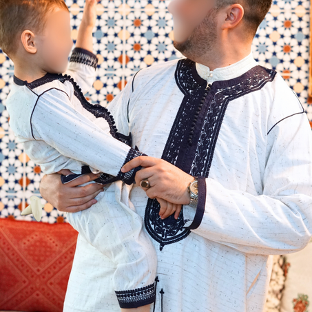 طقم الأبوة + بلغة هدية 🎁 (bleu marine)