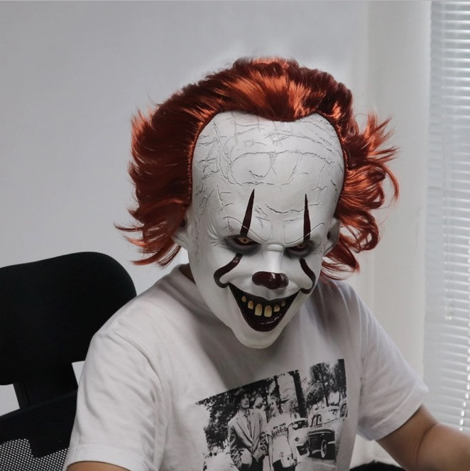 Pennywise Mask King IT Chapter Two 2 Clown Halloween
