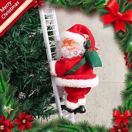 Santa Climbing Ladder