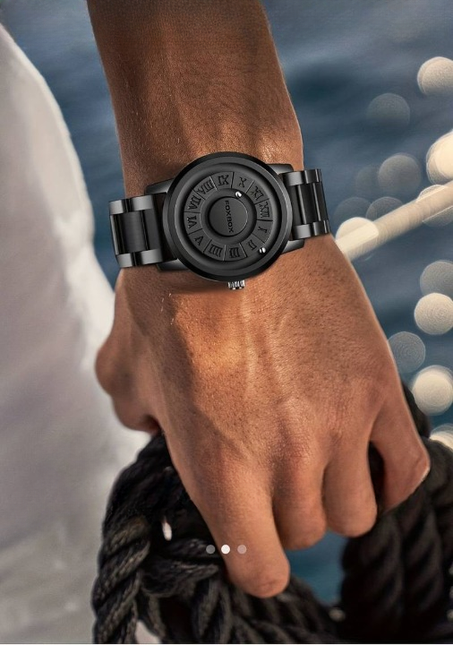 ساعة ميكانيكية بخرز مغناطيسي مقاومة للماء