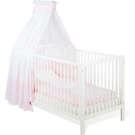 Lit évolutif blanc 70x140cm, Pin massif