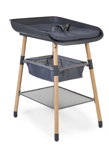 CHILDHOME Table à langer Evolux Anthracite et naturel