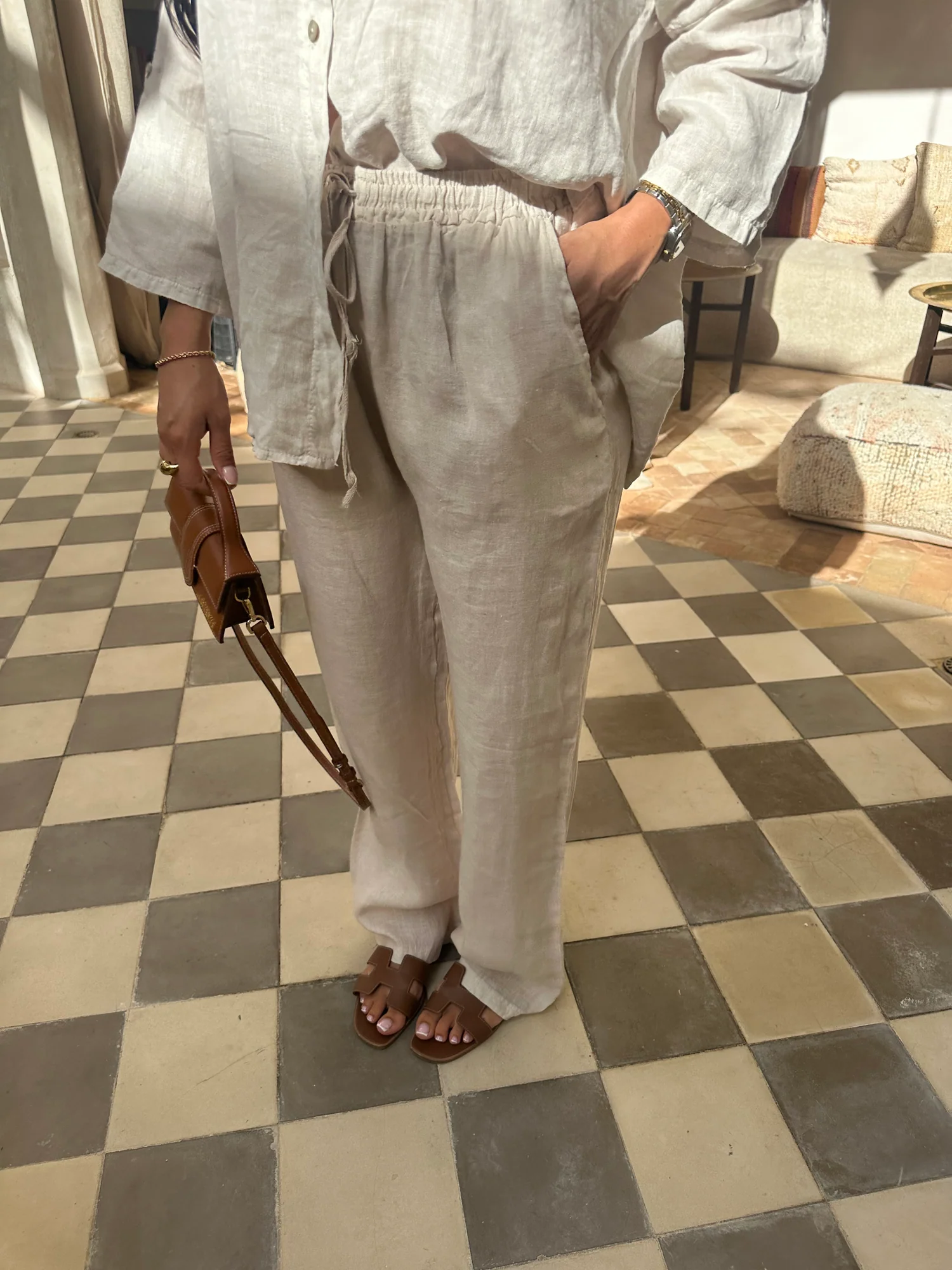 KIM Linen beige Ensemble