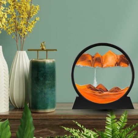 ديكور رملي متحرك بتصميم رمال ذهبية