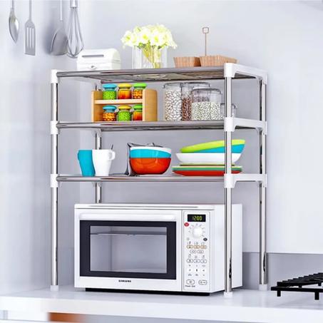 Multifunctional Microwave Oven Rack رف فرن ميكروويف متعدد الوظائف