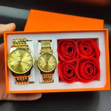 ساعة لكوبل +2خواتم +عطرين ليك وللمدام تاعك هدية😍⭐⭐⭐⭐