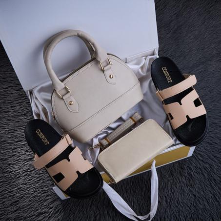 PACK SAC  BIEGE + SANDAL REF :002