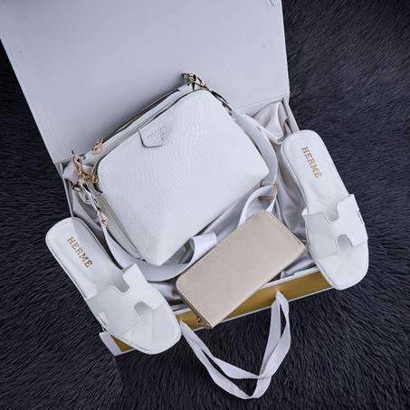 PACK SAC  BLANC + SANDAL REF :004