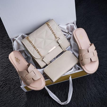 PACK SAC  BIEGE + SANDAL REF :003
