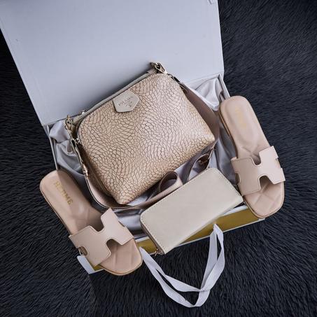 PACK SAC  BIEGE + SANDAL REF :004