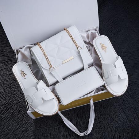 PACK SAC  BLANC + SANDAL REF :003