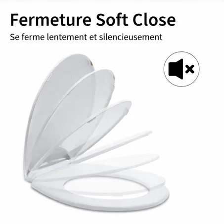 garantie 5ans  غطاء مرحاض بإغلاق هادئ