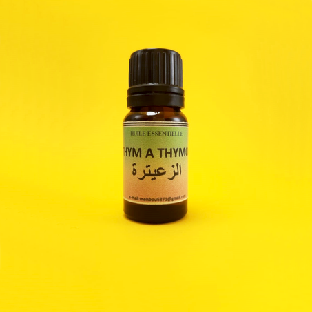 Huile essentielle de thym à thymol زيت زعيترة البرية الأساسي