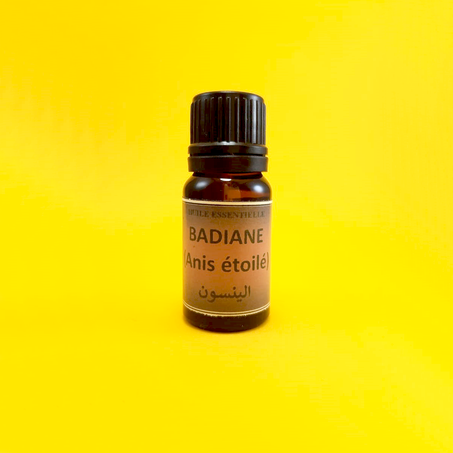 Huile essentielle de Badiane ou Anis étoilé. زيت نجمة الأرض العطري